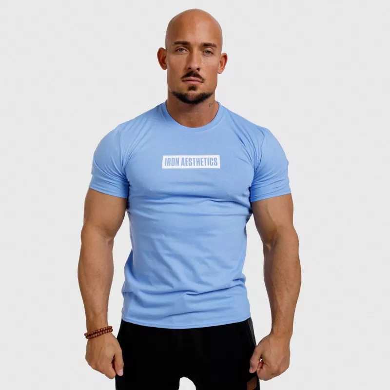 Pánské fitness tričko Iron Aesthetics Boxed, modré-2