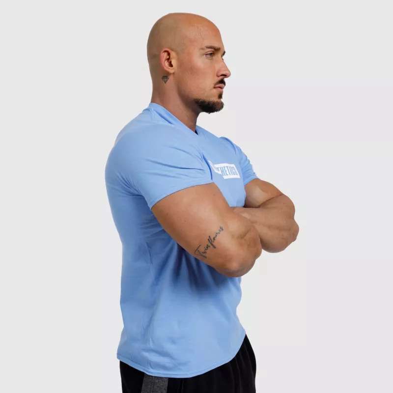 Pánské fitness tričko Iron Aesthetics Boxed, modré-6
