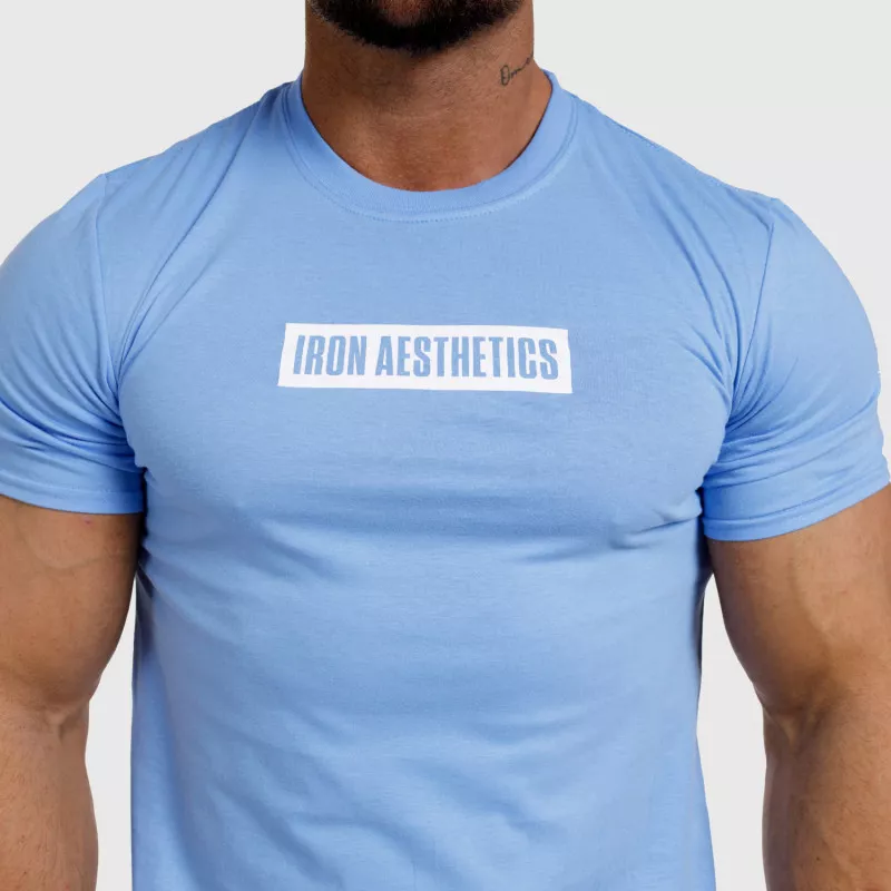 Pánské fitness tričko Iron Aesthetics Boxed, modré-3