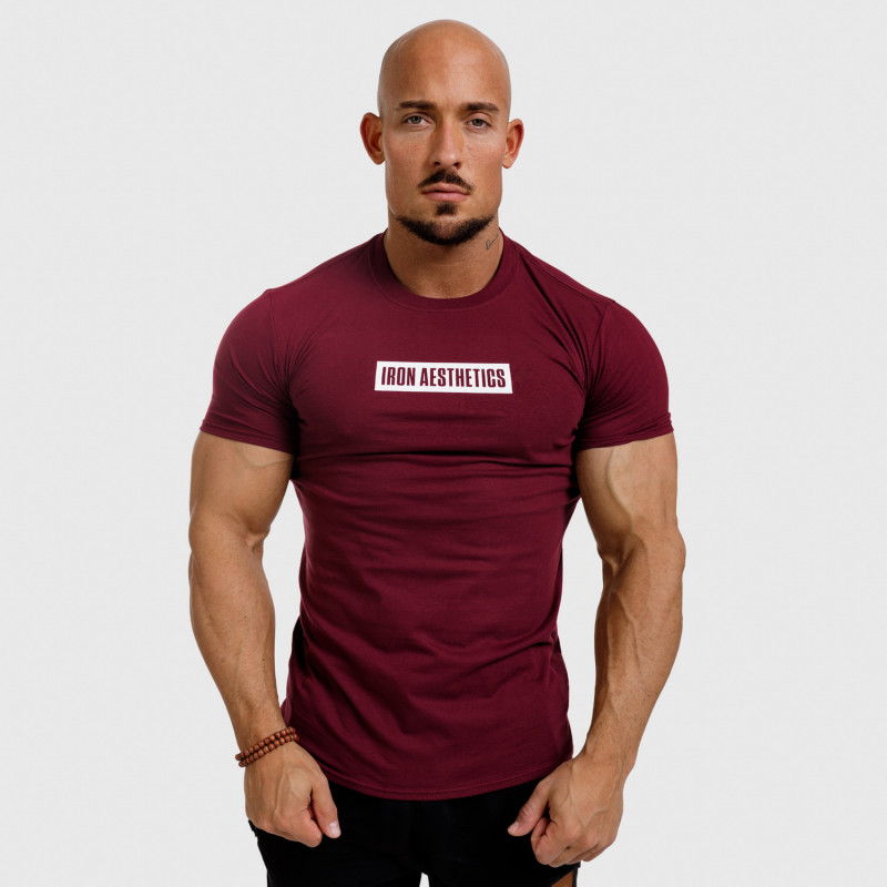 Pánske fitness tričko Iron Aesthetics Boxed, modré