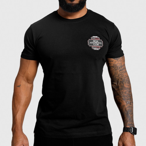 Pánské fitness tričko Iron Aesthetics Badge, černé