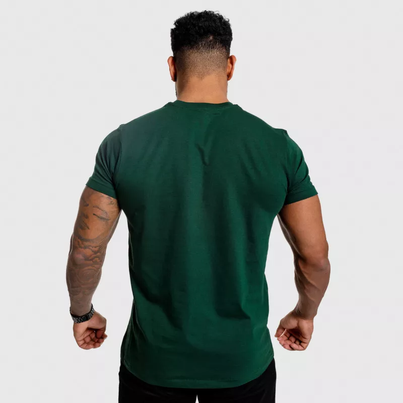 Pánské fitness tričko Iron Aesthetics Badge, zelené-5