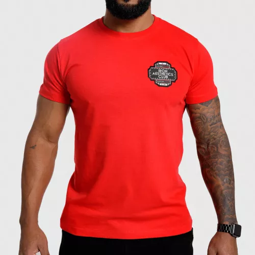 Pánské fitness tričko Iron Aesthetics Badge, červené