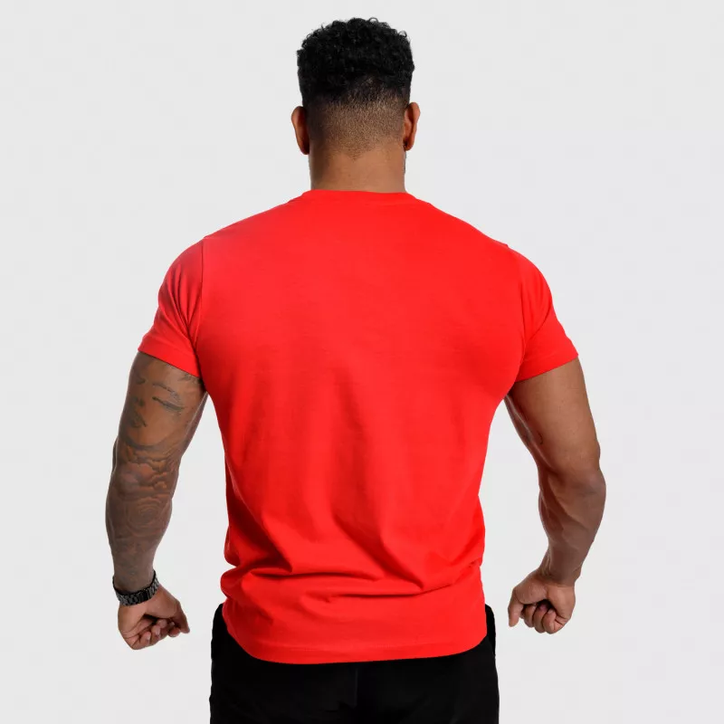 Pánské fitness tričko Iron Aesthetics Badge, červené-5
