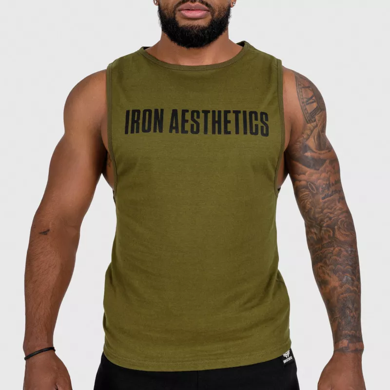 Pánské fitness TÍLKO Iron Aesthetics Signature, vojenská zelená-8