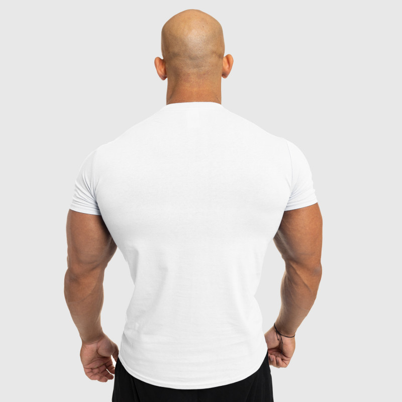 Pánské fitness tričko Iron Aesthetics Splash, bílé-4