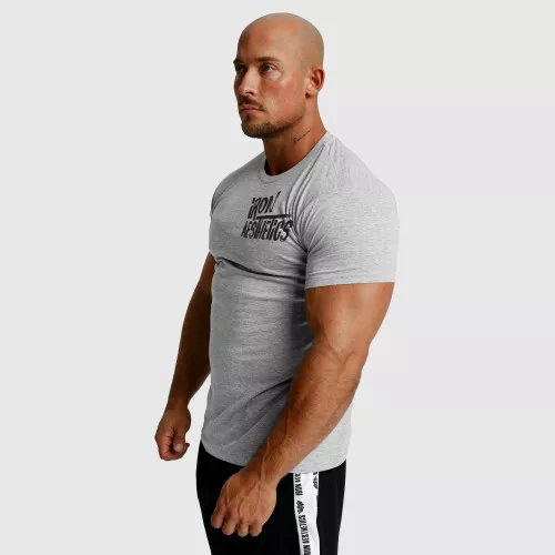 Pánské fitness tričko Iron Aesthetics Splash, šedé