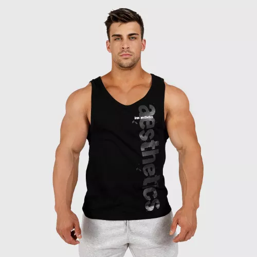 Pánské fitness tílko Iron Aesthetics Cross, černé
