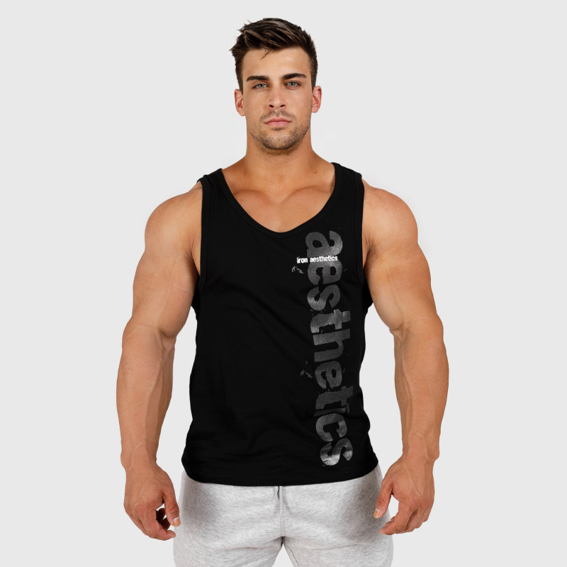Pánské fitness tílko Iron Aesthetics Cross, černé