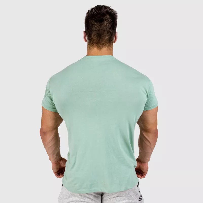 Pánské fitness tričko Iron Aesthetics Shades, zelené sage-5