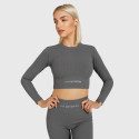 Dámsky Crop Top Iron Aesthetics Rib, sivý
