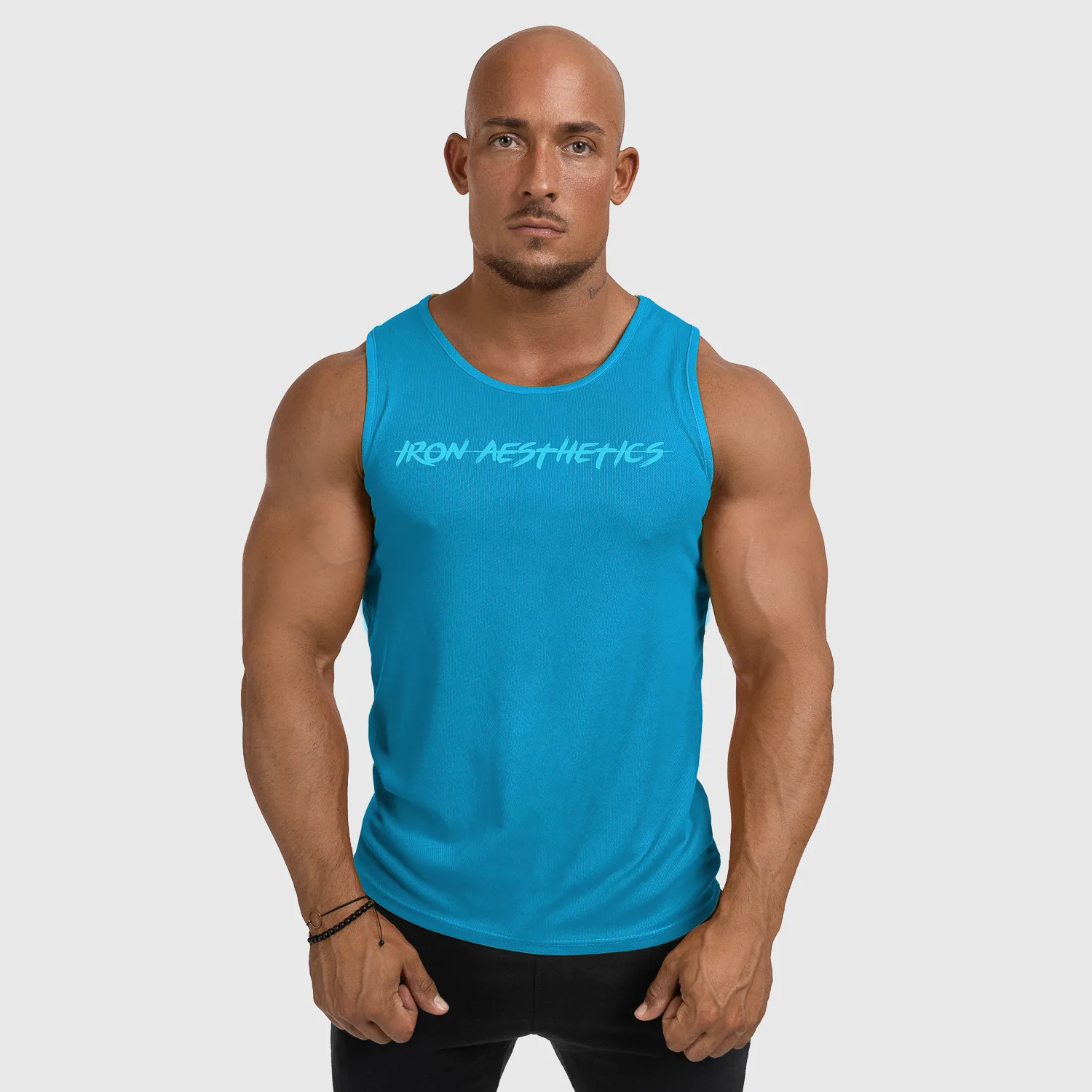 Pánské funkční tílko  Iron Aesthetics Sporty, aqua modré-1
