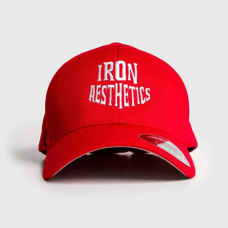 Kšiltovka Iron Aesthetics Groove, red&white-1