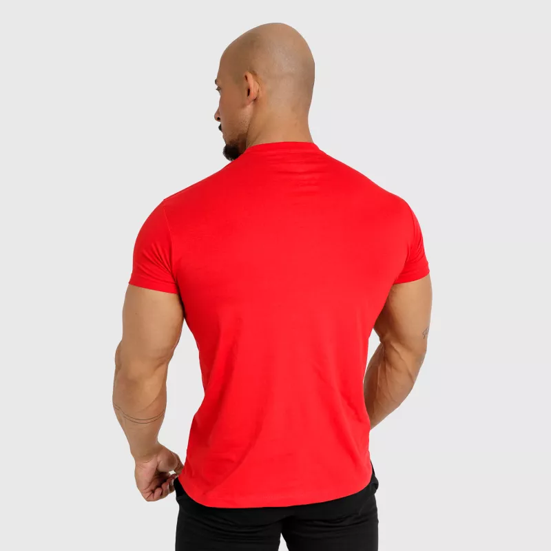 Pánské fitness tričko Iron Aesthetics Cross, červené-6