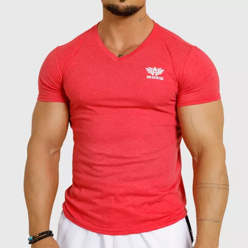 Pánské tričko Iron Aesthetics V-neck, červené