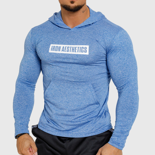 Pánské tričko s kapucí Iron Aesthetics Active Fit, modré