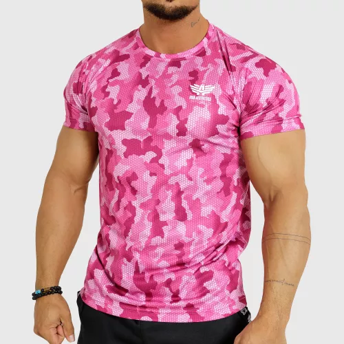 Funkční tričko Iron Aesthetics Hexo, camo pink