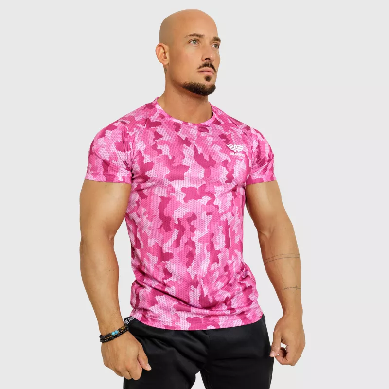 Funkční tričko Iron Aesthetics Hexo, camo pink-3