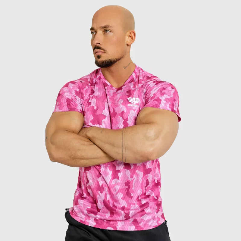 Funkční tričko Iron Aesthetics Hexo, camo pink-5