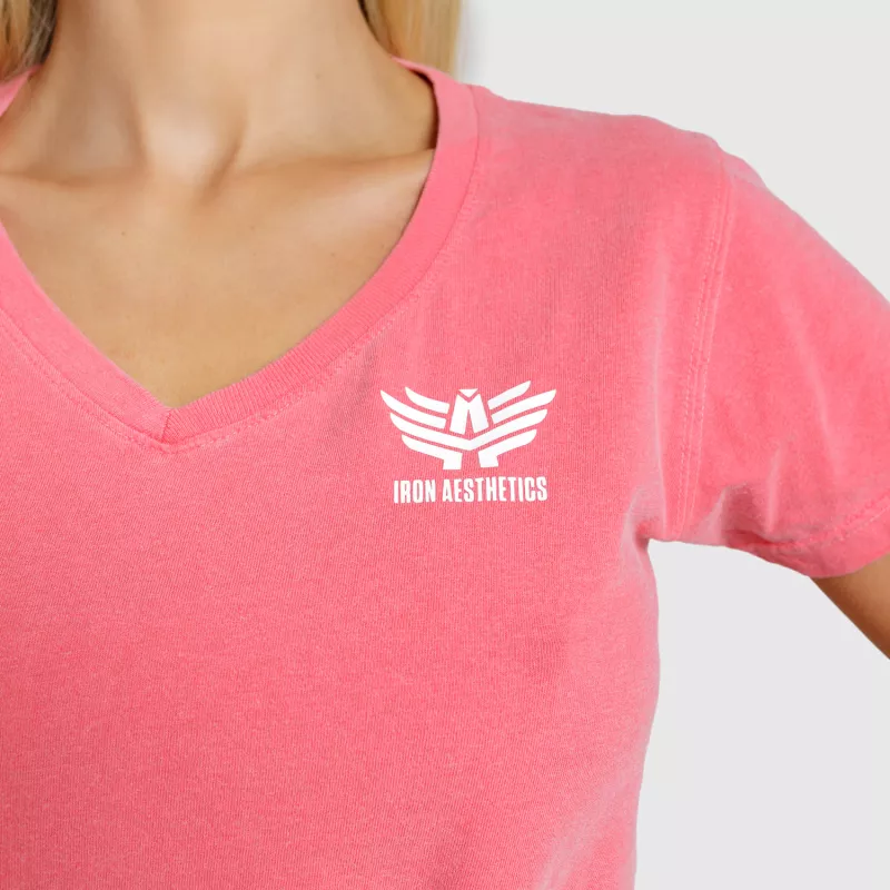 Dámské sportovní tričko Iron Aesthetics V-Lady, růžové-5