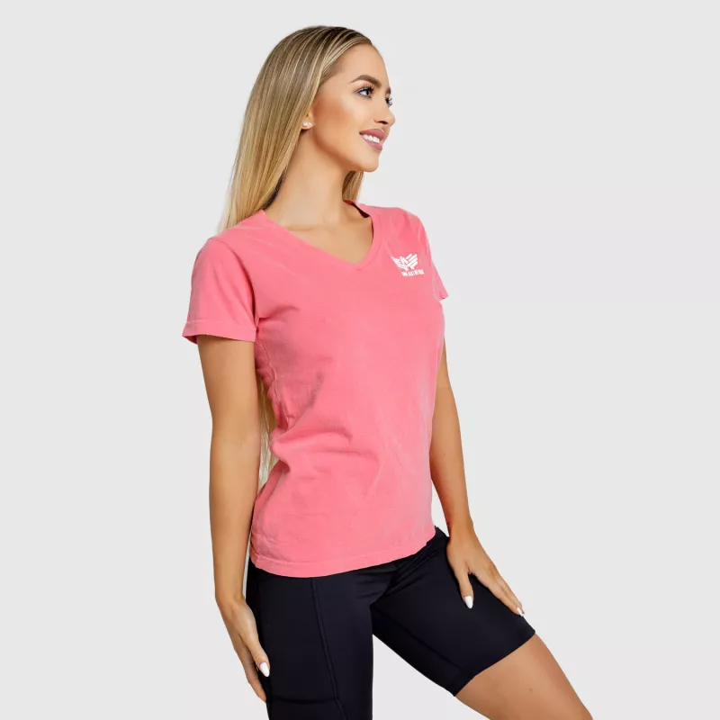 Dámské sportovní tričko Iron Aesthetics V-Lady, růžové-4