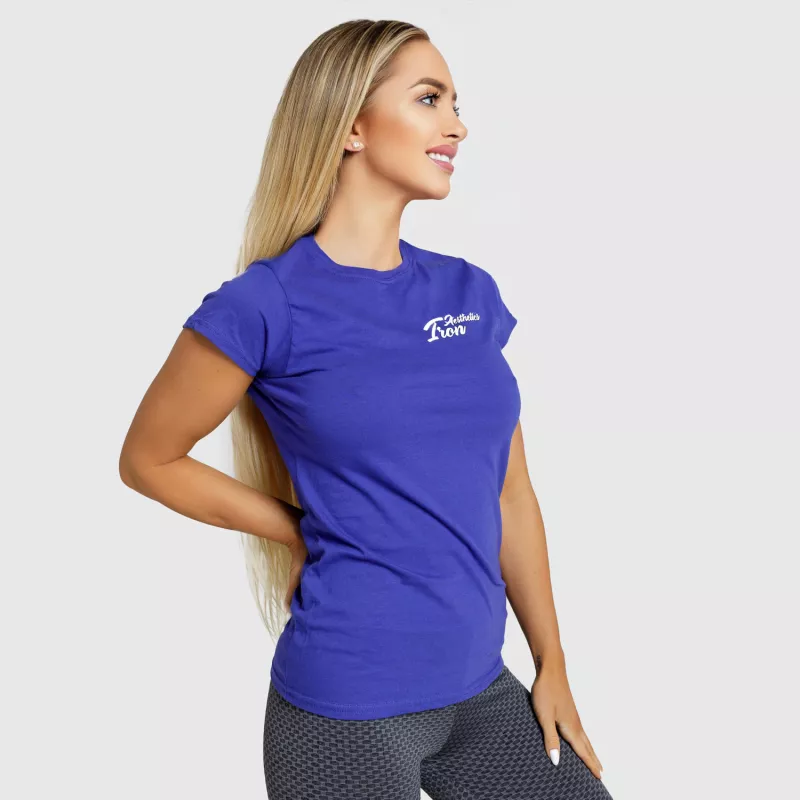 Dámské fitness tričko Iron Aesthetics Fit, modré-3