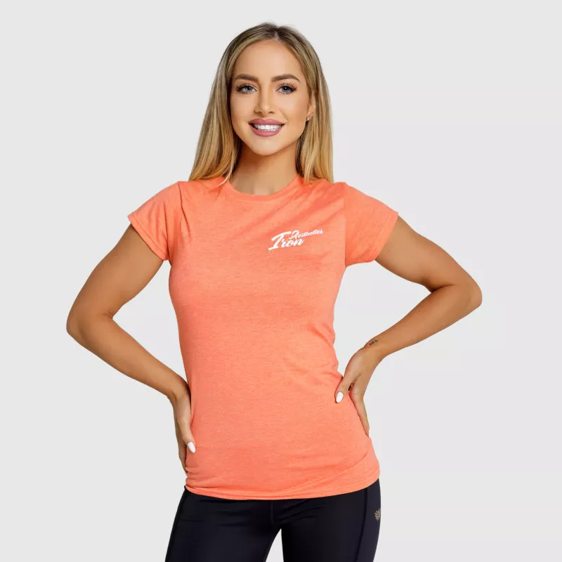 Dámské fitness tričko Iron Aesthetics Fit, oranžové-4