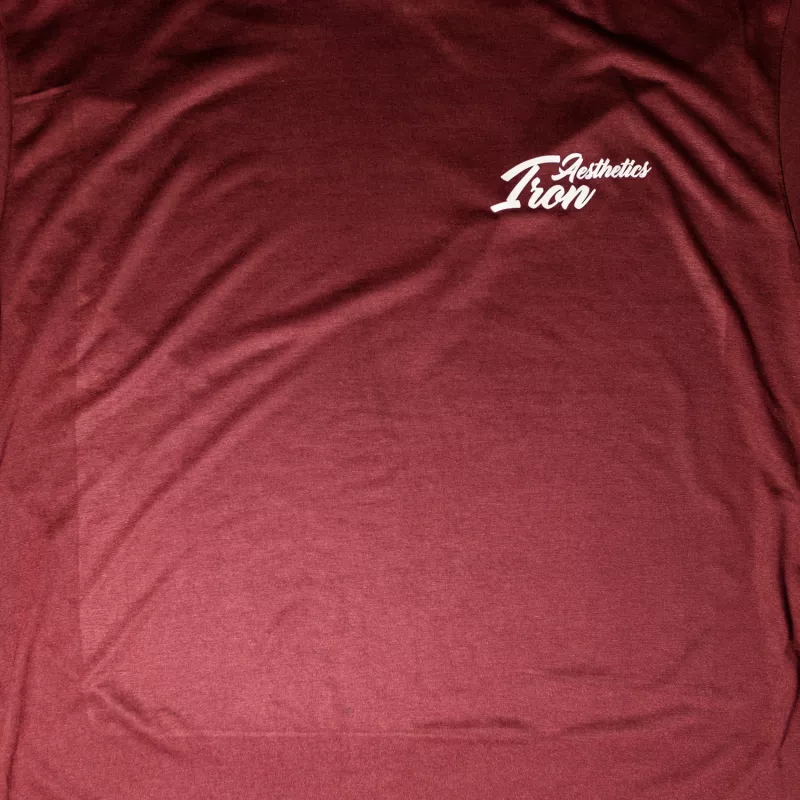Pánské sportovní tričko Iron Aesthetics Curve, bordové - kazový výrobek-3