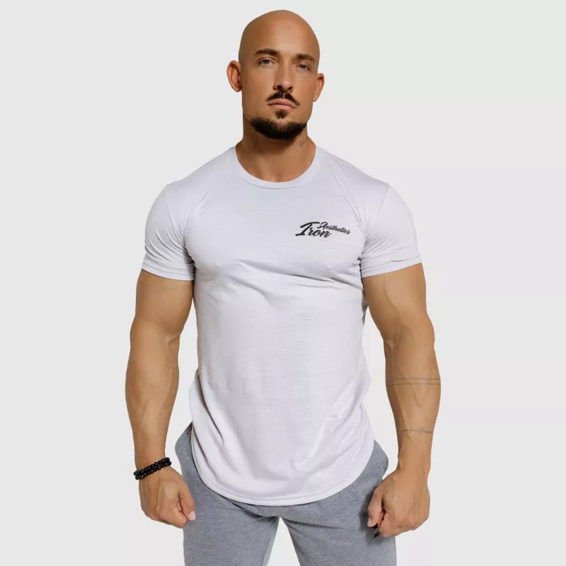 Pánské sportovní tričko Iron Aesthetics Curve, šedé-5