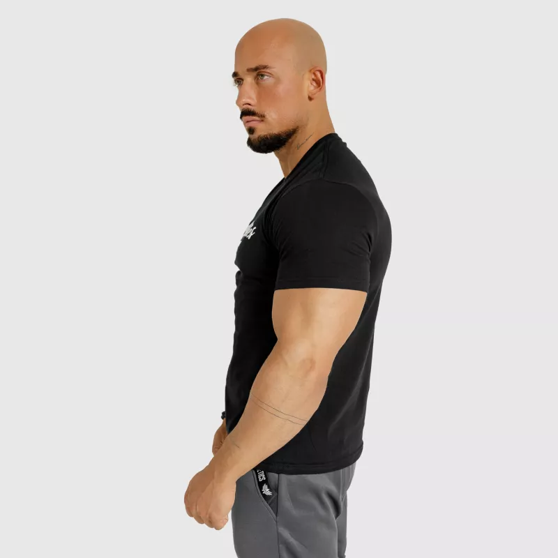 Pánské fitness tričko Iron Aesthetics Puff, černé-6