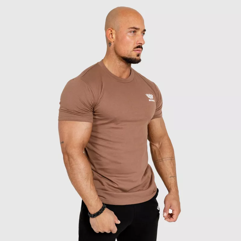 Pánské fitness tričko Iron Aesthetics Resist, hnědé-2