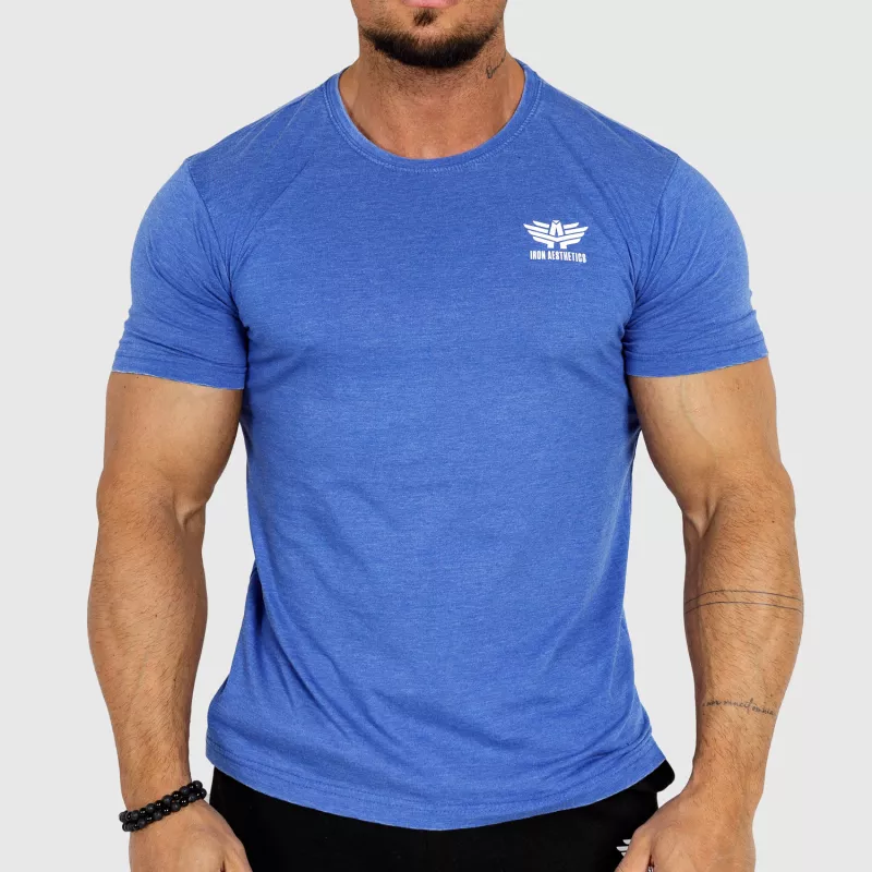 Pánské sportovní tričko Iron Aesthetics Washed, modré-1