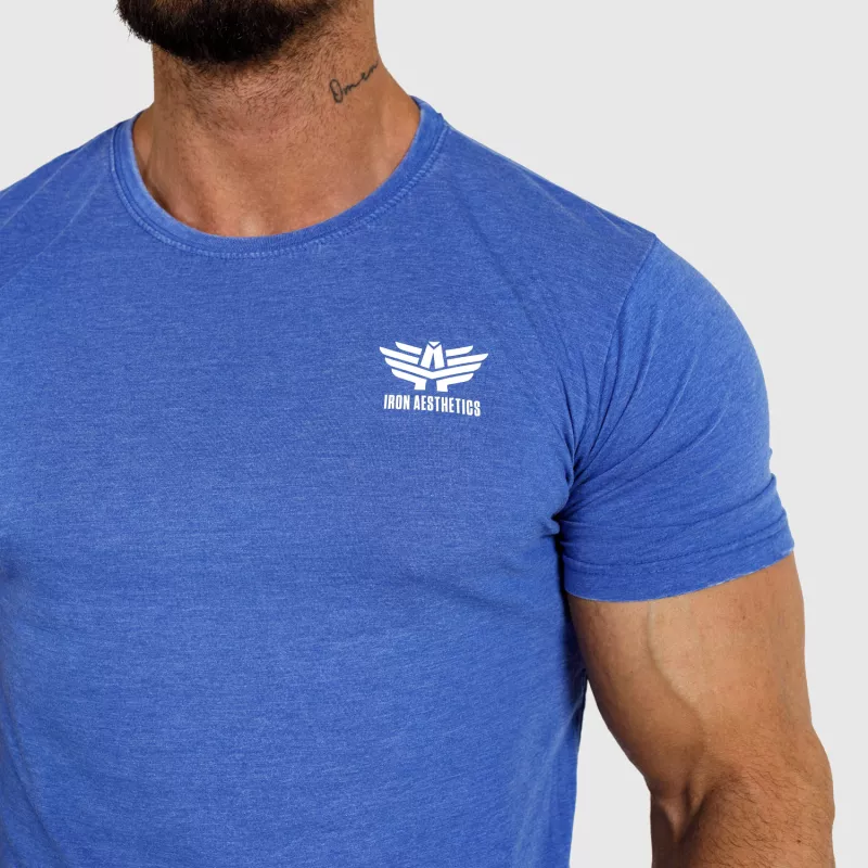 Pánské sportovní tričko Iron Aesthetics Washed, modré-5