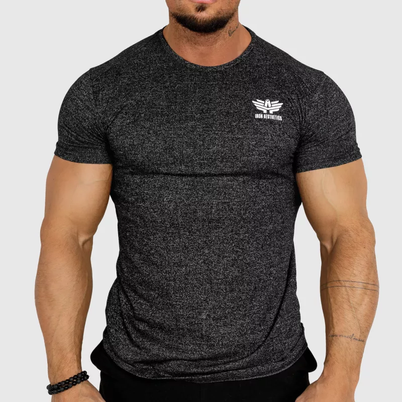 Pánské sportovní tričko Iron Aesthetics Regenerate, černé-1