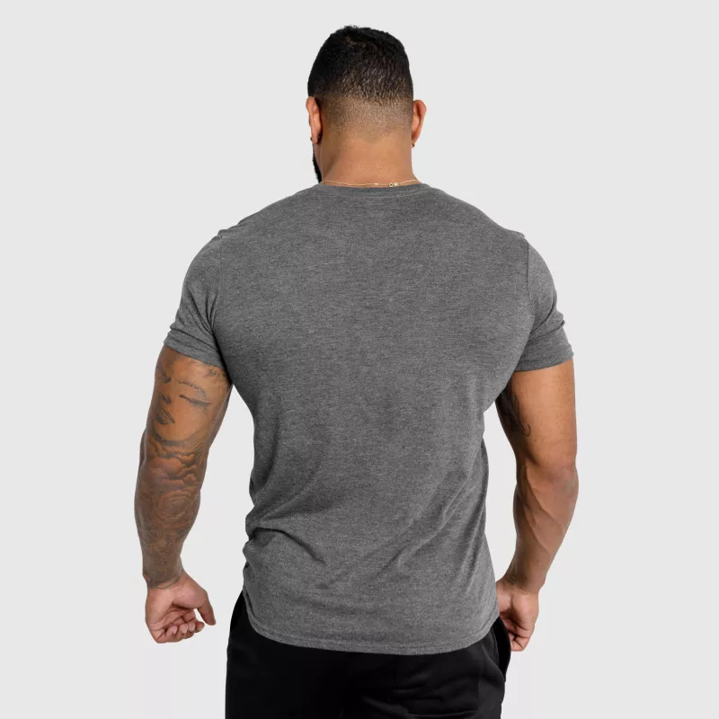Pánské tričko Iron Aesthetics V-neck, tmavě šedé-6