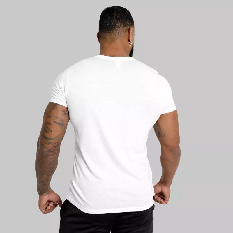 Pánské tričko Iron Aesthetics V-neck, bílé-7