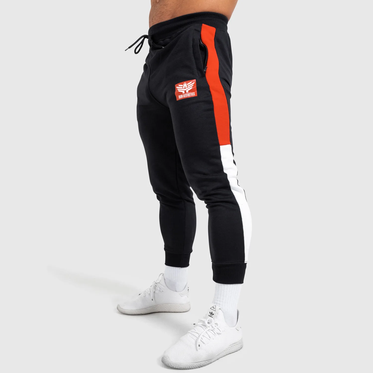 Jogger tepláky Iron Aesthetics Tricolora, černé-1
