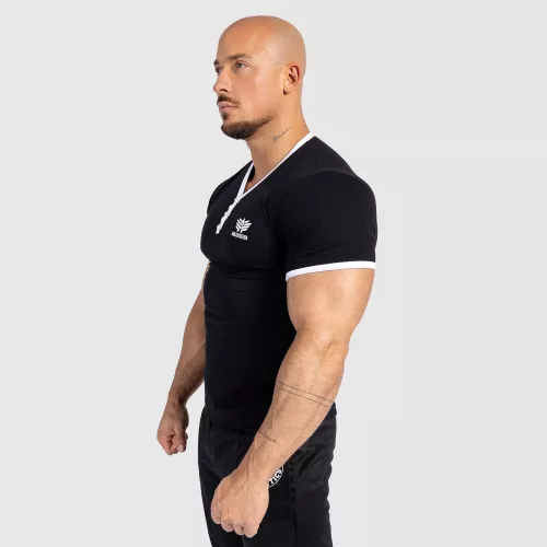 Pánské tričko Iron Aesthetics Y-neck, černé