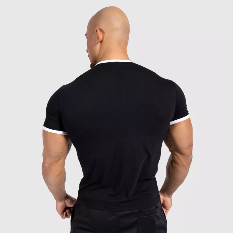 Pánské tričko Iron Aesthetics Y-neck, černé-6