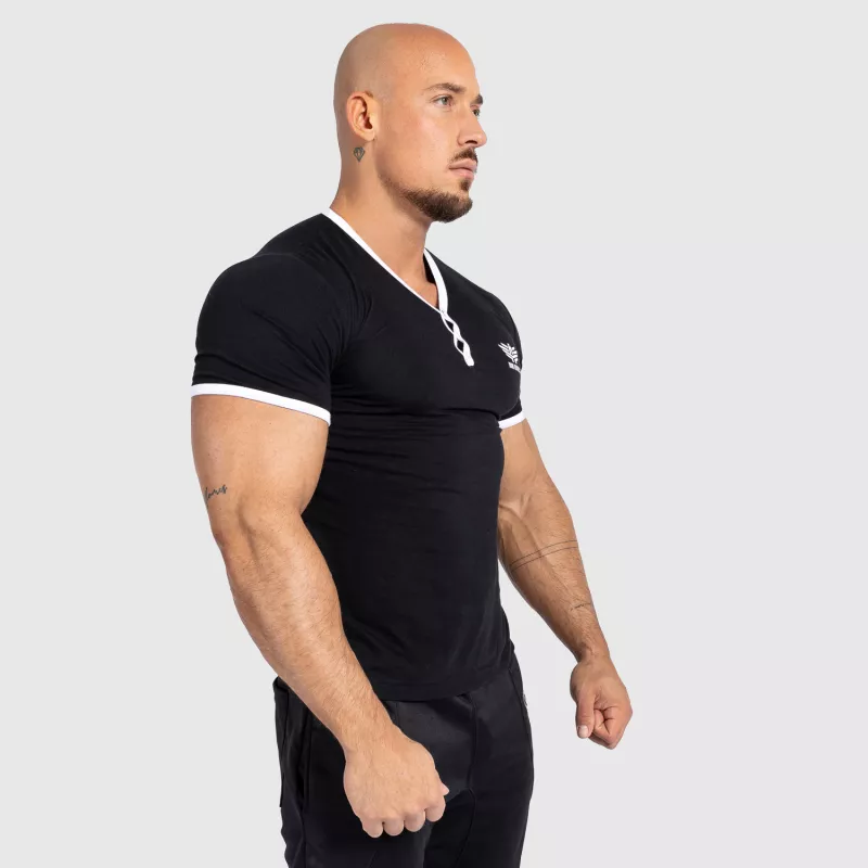 Pánské tričko Iron Aesthetics Y-neck, černé-3