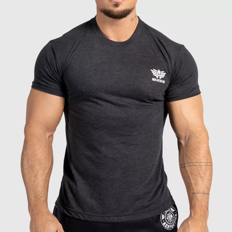 Pánské sportovní tričko Iron Aesthetics Tri-Blend, černé-1