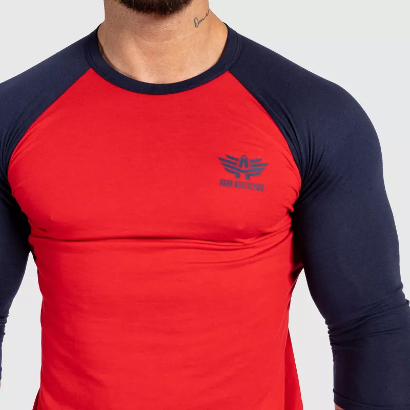 Pánské 3/4 tričko Iron Aesthetics Outline, red/navy-5