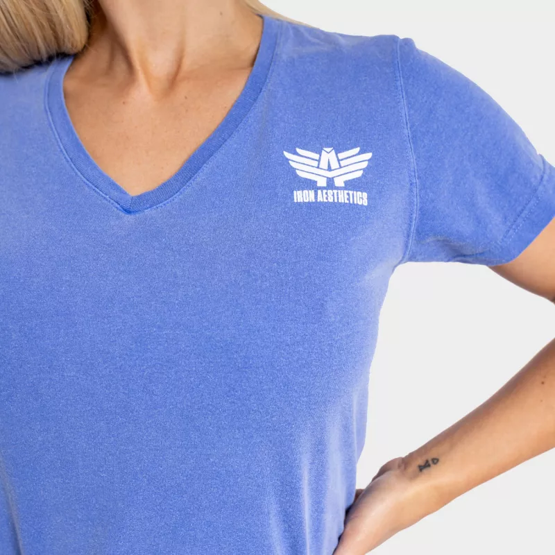 Dámské sportovní tričko Iron Aesthetics V-Lady, modré-4