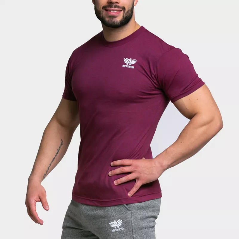 Pánské sportovní tričko Iron Aesthetics Tri-Blend, bordové-1