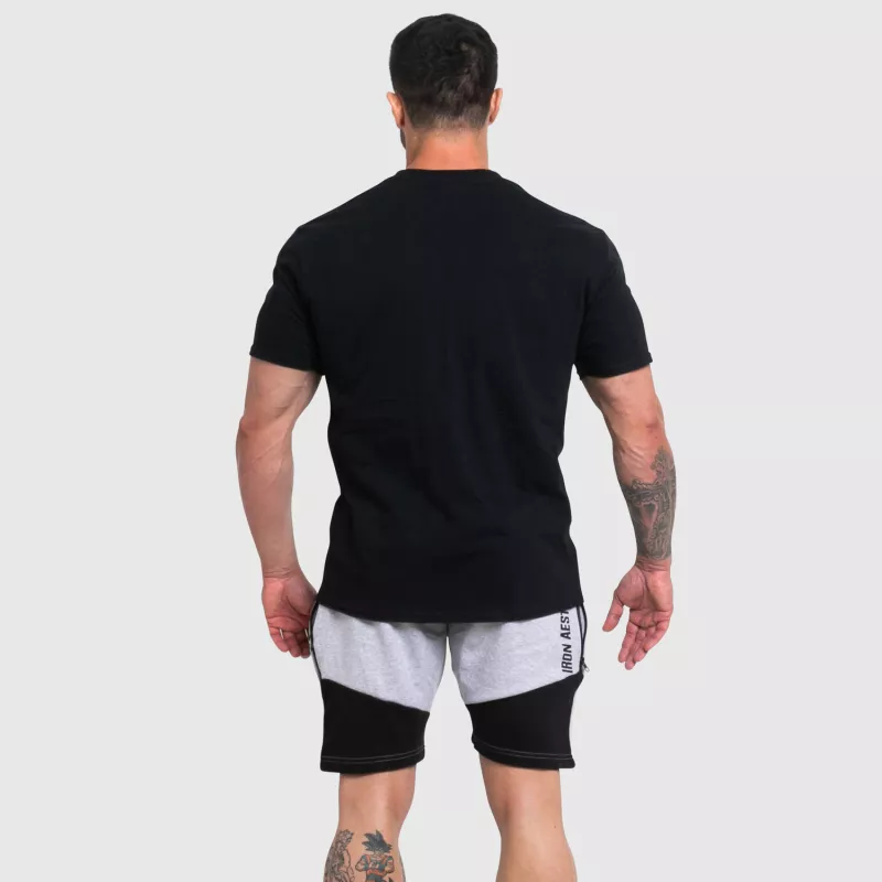Pánské fitness tričko Iron Aesthetics Renon, černé-5