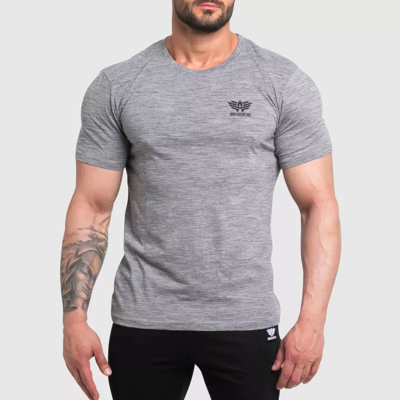 Pánské fitness tričko Iron Aesthetics Cosmic, grey/black-1