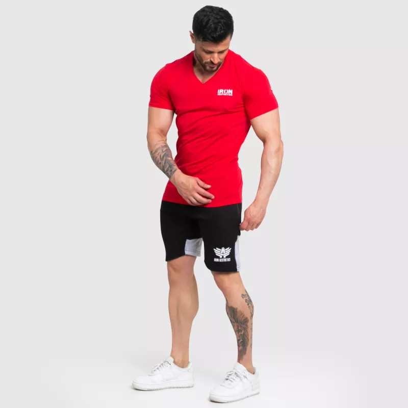 Pánské fitness tričko Iron Aesthetics Explore, červené-4