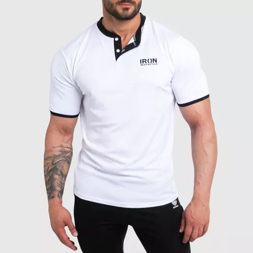 Funkční sportovní tričko Iron Aesthetics Collar, white/black