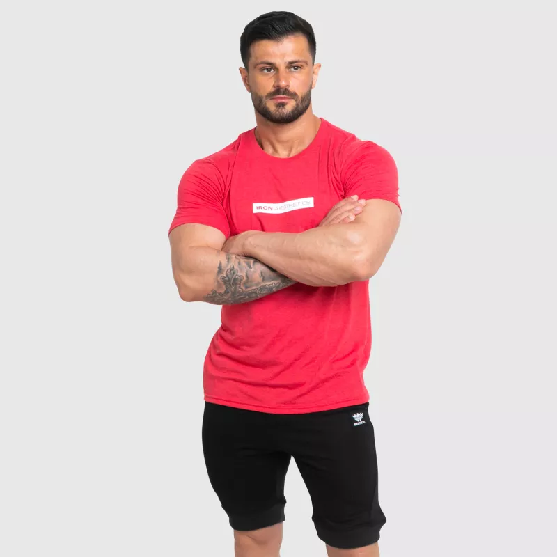 Pánské sportovní tričko Iron Aesthetics Vector, červené-4