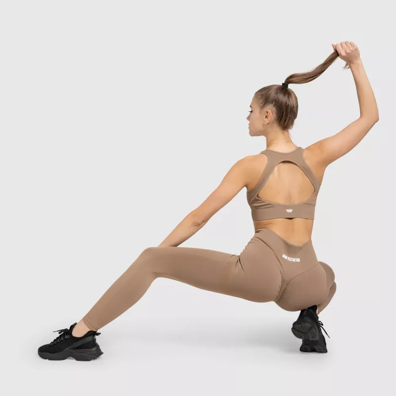 Bezešvá fitness souprava Iron Aesthetics Seamless Butt, béžová-2